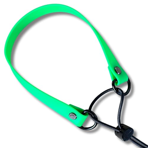 Waterproof E-Collar Replacement Strap Dog Collar for Invisible Fence/ecollar - Easy On Bungee (3/4" Wide, Bright Green) - color: Bright Green, size: 3/4" Wide