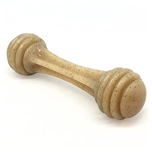 SodaPup Honey Bone – Durable Dog Chew Toy Made in USA from Non-Toxic, Pet Safe, Food Safe Nylon Material for Mental Stimulation, Clean Teeth, Fresh Breath, Problem Chewing, Calming Nerves, & More