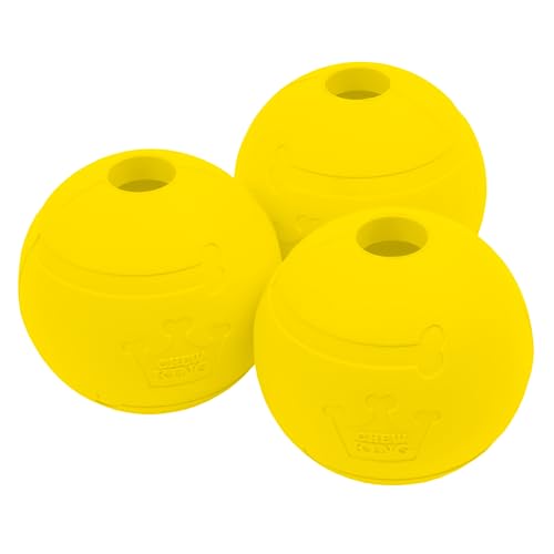 Chew King Flavored Rubber Ball Collection, 2.5 Inch Chicken Flavor Rubber Balls 3-Pk - color: K) 2.5" 3-Pack (Chicken)