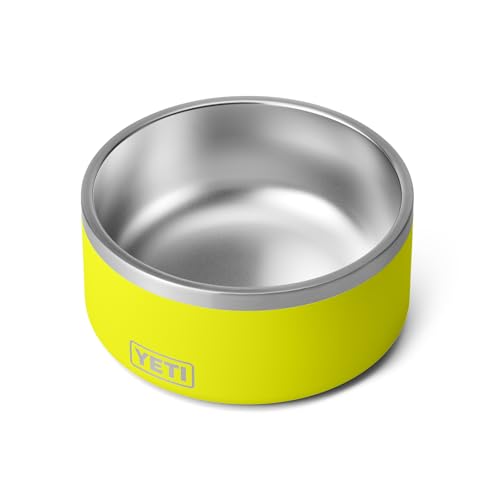 YETI Boomer 8, Stainless Steel, Non-Slip Dog Bowl, Holds 64 Ounces - color: Firefly Yellow