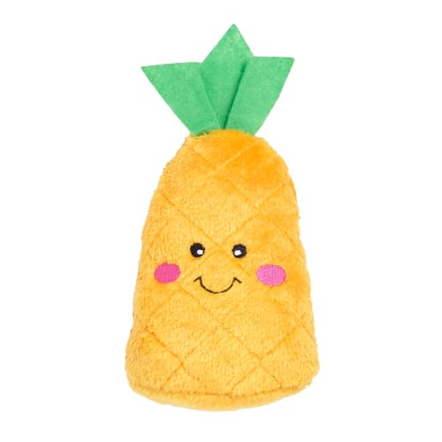 ZippyPaws NomNomz - Dog Squeaky Toys to Keep Them Busy, Funny Food Plush for Small & Medium Dogs, Cute Stuffed Puppy Toy, Pet Products, Gift for Dogs of All Breeds, Soft and Cuddly - Pineapple - color: Pineapple