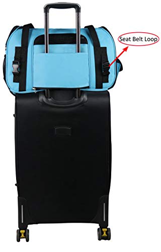 EliteField Soft Pet Carrier (3 Year Warranty, Airline Approved) Soft Sided Dog Puppy Cat Carrier Travel Bag (X-Large: 21" L x 12" W x 13" H, Sky Blue) - color: Sky Blue, size: 21.0"L x 12.0"W x 13.0"H