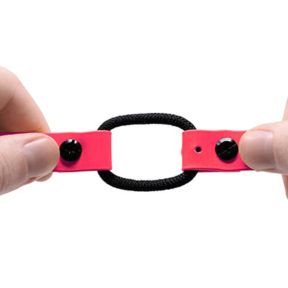 Educator 1-Inch Dog Training Collar Strap – ONLY Fits FE-580, ET-800 & UL-1200 Receivers – NOT Compatible with Mini Educator (ET-300/ET-400) – Quick Snap Biothane Bungee Collar, Pink - color: Pink