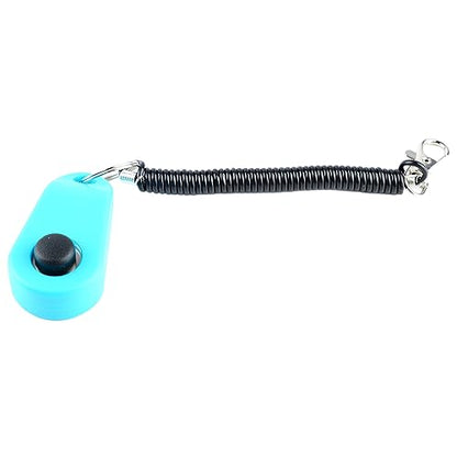 GLOGLOW Dog Training Supplies Pet Clicker Dog with Adjustable Wrist Strap and Finger for Obedience Training and Behavior Correction Clicker Nan (Sky Blue)