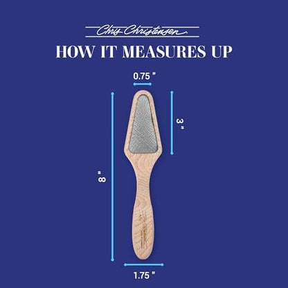 Chris Christensen Mark V Triangle Slicker Brush for Dogs, 12mm Pins, Groom Like a Pro, Handcrafted Lightweight Beechwood Ergonomic Handle, Stainless Steel Pins, A5V. Made in Germany. - size: Mark V Triangle
