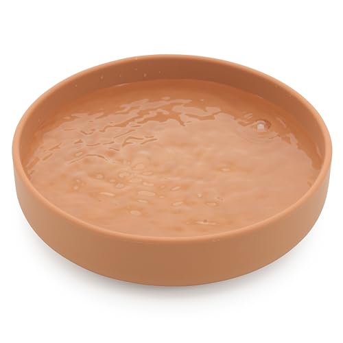 Should We Go? Dog Water Bowl - The Perfect Dish No-Spill, Less Mess Non-Tippable Water & Food Bowl, Silicone with Suction Cup, Fits 2 Cups 6” Across x 1.25” Tall, Ideal for All Pets, Small-Terracotta - color: Terracotta, size: Small (6” Across x 1.25” Tal