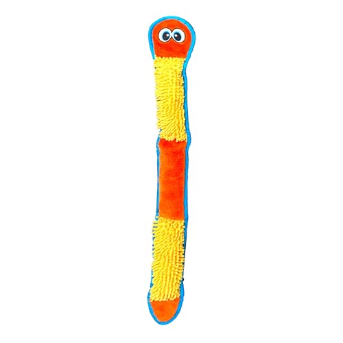 Outward Hound Durablez X-Large Nubby Snake Stuffing-Free Squeaky Plush Dog Toy for Puppies & Dogs - Interactive, Soft Yet Tough, No Mess, Jumbo Squeaker, Long-Lasting Play, 39 inch, Orange - color: Nubby Snake, size: X-Large (Pack of 1)