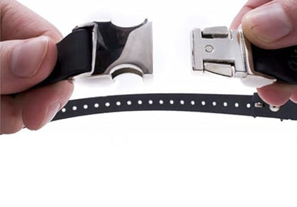 Educator 1" Quick Snap Bungee Dog Collar Strap, Black, 33" | Fits FE-580, ET-800 & UL-1200 ONLY, NOT Compatible with ET-300, ET-400, EZ Educator, Trim-to-Fit, Waterproof Biothane - color: Black