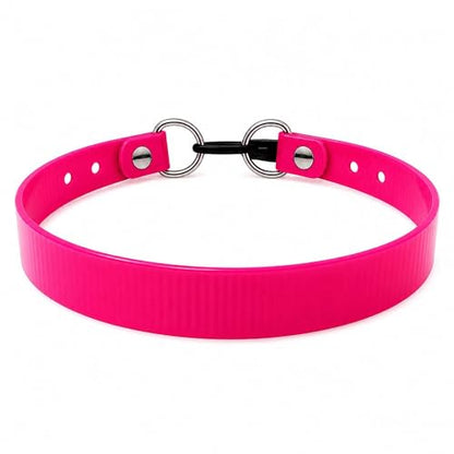 SparkDog 3/4” High Flex Quick Adjust E-Collar Strap Waterproof Replacement Collar Compatible w/SportDOG, Garmin, Dogtra & E-Collar Technologies, Genuine BioThane®-Made in USA (Hot Pink HF, High Flex) - color: Hot Pink HF