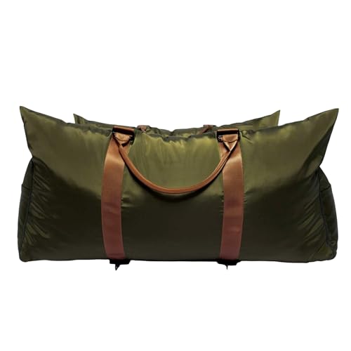 4 Cats & Dogs Marco Travel Pet Bed – Dog Car Seat for Small & Medium Dogs, Waterproof, Faux Fur Cushion, Safety Belt, Washable Cover, Storage Pockets, Booster Seat (Army, Double Seater 20.5" x 35.5") - color: Army, size: Two Seater