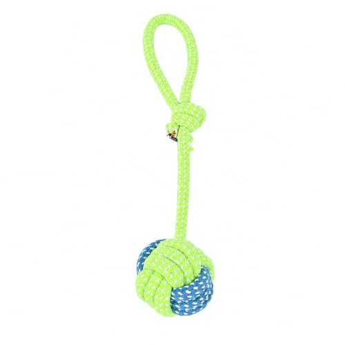 Durable Cotton Rope Dog Toys 7 Piece Set, Tough Chew Knot Balls for Teeth Cleaning, Interactive Tug and Fetch Toys for Small Medium Large Dogs, Indoor Outdoor Play - color: A hand-pulled ball