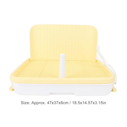 HEEPDD Large Dog Potty Tray, Puppy Potty Training Tray with Leakproof Design Spacious Indoor Dog Toilet for Medium Large Dogs 18.5x14.57x3.15in Pet Toilet with Pillar Structure (Yellow) - size: yellow