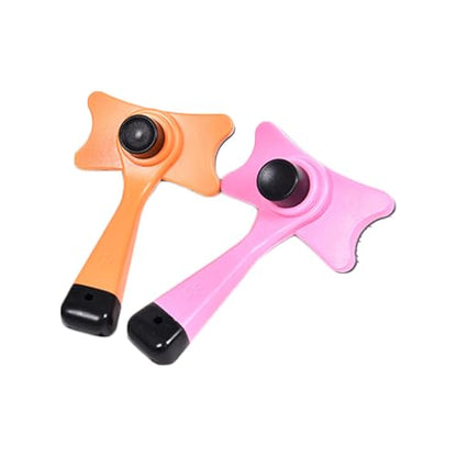 2pcs Pet Grooming Comb Fur Cleaning Tool Hair Knot Remover for Dogs with Soft Massage Teeth, Pink and Orange, Suitable for Dog Hair Grooming and Fur Care