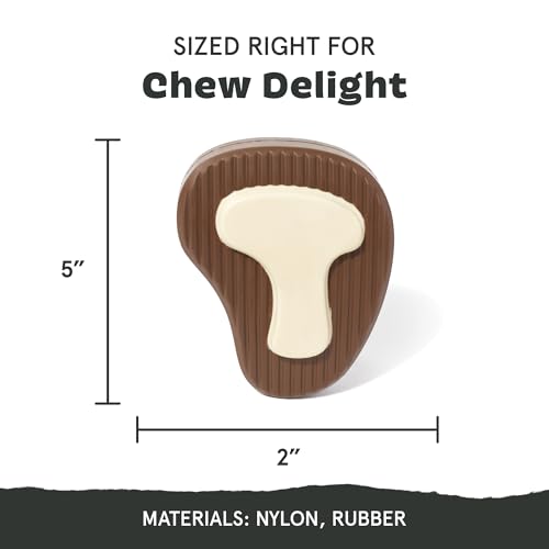 Barkbox Super Chewer Tough Dog Chew Toys for Aggressive Chewers, Dental Stimulating (T Bone - Large) - color: Mr. T-Bone - Large, size: Medium/Large