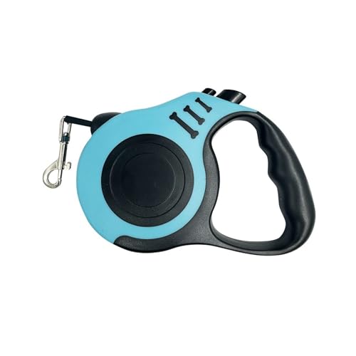 Retractable Dog Leash, Heavy Duty Pet Walking Leash with One-Handed Brake, Adjustable Dog Walking Tool(Light Blue,3m) - color: Light blue, size: 3m
