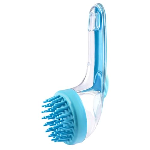 1PCS Pet Bath Brush with Soap Dispenser New 2 in 1 Shampoo Brush for Dogs Bath Dog Soap Brush Bathing Dog Grooming Massage Brushes for Long Short Haired Dogs Cats Pet Shower (Blue)