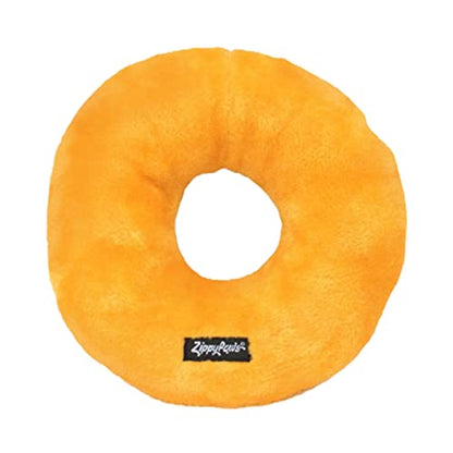 ZippyPaws Donutz - Stuffed Dog Toys to Keep Them Busy, for Medium and Large Dogs, Squeaky Pet Toy for Boredom, Chew Toy with Stuffing, Soft Plush Puppy Products, Funny Food Toy - Jumbo Chocolate Donut