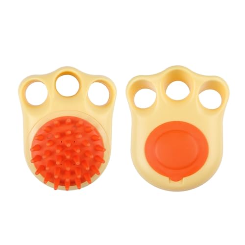 Pet & Grooming Supplies Kitten/Dog Massage Brush Shampoo Dispenser/Washing Grooming Supplies Pet Brush for Bathing Dogs - color: Yellow