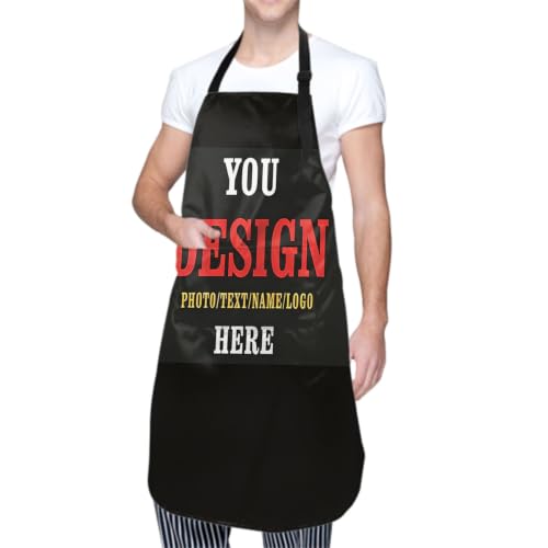 Sweetshow Cute Dog Apron with 2 Pockets and Adjustable Neck Waterproof Kitchen Cooking Dog Grooming Aprons for Women Men - color: Personalized