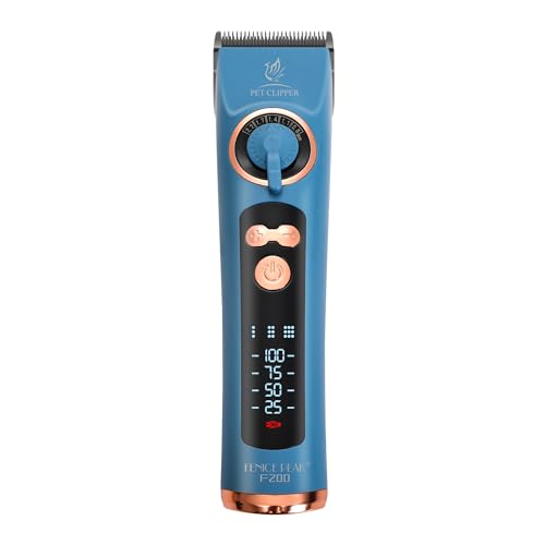 Professional Dog Grooming Clippers with 12H Runtime & Replaceable 440C Blade, 3-Speed Low Noise Electric Dog Shaver for Thick, Matted, Curly Hair, Cordless Clipper for Groomer & Home Use, Blue - color: Blue