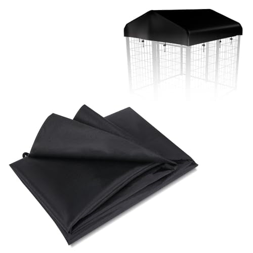 Outdoor Dog Kennel Cover, 420D Waterproof UV-Resistant Sunshade Dog Enclosure Cover Replacement for 4x4.2ft Crate Outside - size: Small