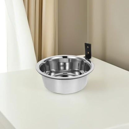 VICASKY Wall Mounted Raised Dog Food and Water Bowls 8-inch Stainless Steel Pet Feeding Station Set of 2 for Elevated Feeding of Dogs and Cats