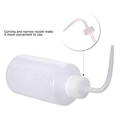 Yuelong Plastic Squeeze Bottle, 2Pcs Safety Wash Bottle 250ml Convenient Green Soap Supply Tattoo Squirt Bottles with Scale Labels Watering Tools for Medical Label Tattoo Supplies - size: 2 x 250 ml