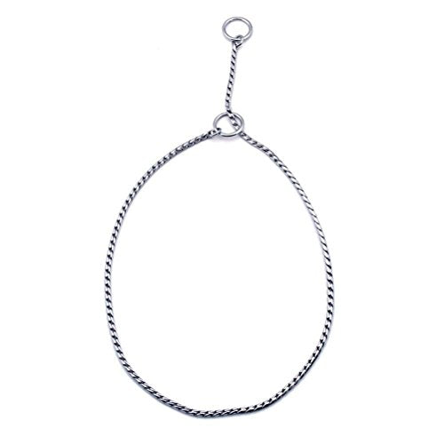 SGODA Silver Dog Chain Collar Choke Pet Training Snake Collar with Heavy Links, 16 in, 3 mm - color: Silver
