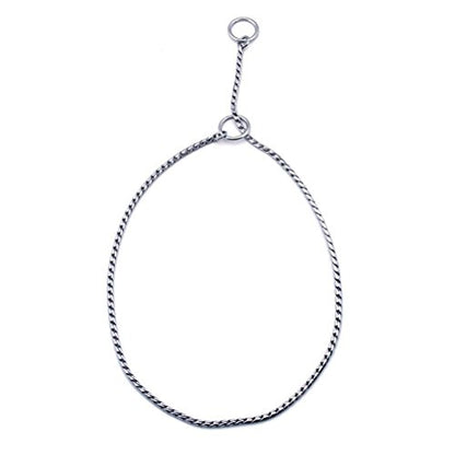 SGODA Silver Dog Chain Collar Choke Pet Training Snake Collar with Heavy Links, 16 in, 3 mm - color: Silver