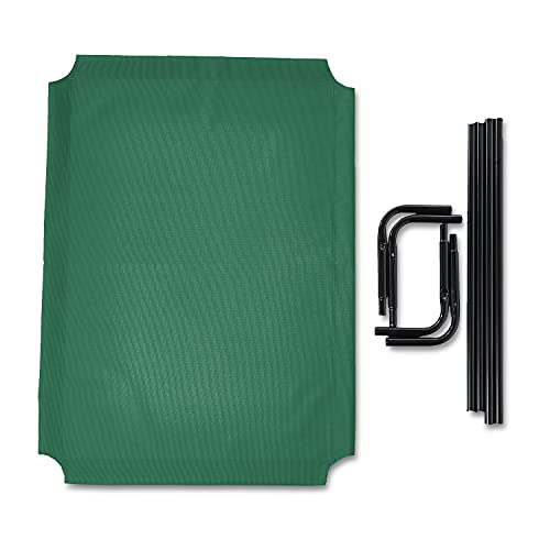 Amazon Basics Cooling Breathable Elevated Dog Bed with Metal Frame for Large Dogs, 51" x 31" x 8", Green, Easy to Assemble - color: Green, size: Large