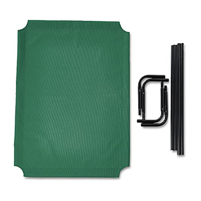 Amazon Basics Cooling Breathable Elevated Dog Bed with Metal Frame for Large Dogs, 51" x 31" x 8", Green, Easy to Assemble - color: Green, size: Large