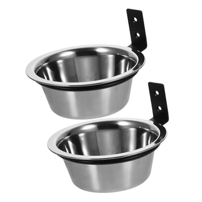 Alasum 2pcs Wall Mounted Dog Bowls Elevated Pet Feeding Station 6-inch Raised Small Dog Food and Water Holder Space-Saving Hanging Bowl for Comfortable Feeding