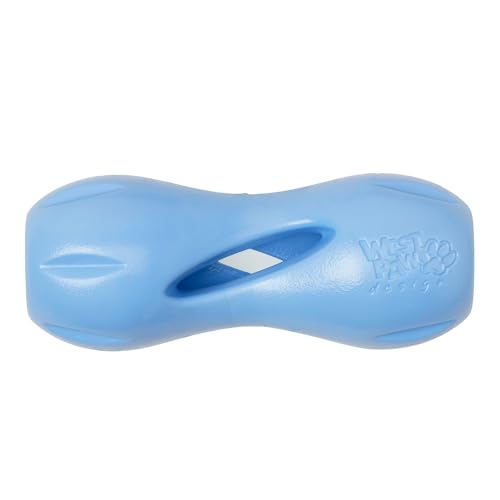 WEST PAW Qwizl Durable Zogoflex Dog Puzzle Toy for Mental Stimulation, and Enrichment - Treat Dispensing for Bully Sticks and Dental Sticks - Dishwasher Safe - Made in USA - Large - Periwinkle - color: Periwinkle, size: Large