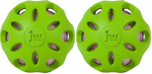 Petmate Crackle Heads Crackle Ball Crunchy Noise Chew Fetch Toy for Dogs Assorted Colors,Medium 3' Diameter,(Pack of 2) - size: Medium (Pack of 2)