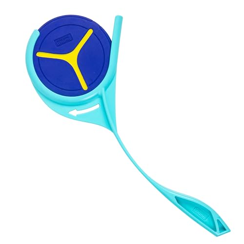 Outward Hound FlyFetch Disc Launcher Dog Toy, Launches Up to 3X Farther, Ergonomic Handle, Durable Rubber Disc, All Breeds - color: Disc Launcher Blue