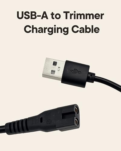 FURBONA Replacement Charging Cable for 18mm Paw Trimmer FB-PT02YE-US & FB-PT02BL-US, USB-A Power Cord, 50cm / 20in Backup Charger, 5V Charging Cable