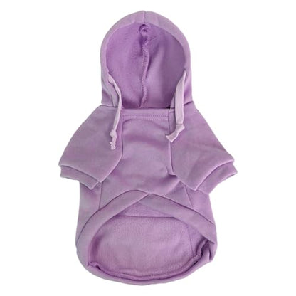 Jecikelon Dog Hoodies for Small Dogs with Zipper Pocket, Soft Fleece Puppy Clothes with Rope Hat, Warm Winter Outfits Cold Weather Coats, Cute Sweatshirt Chihuahua Costume (Purple, X-Small) - color: Purple, size: X-Small