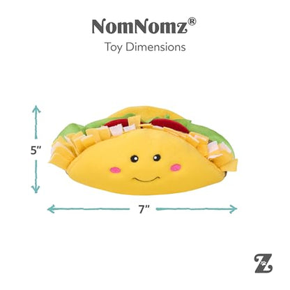 ZippyPaws NomNomz - Dog Squeaky Toys to Keep Them Busy, Funny Food Plush for Small & Medium Dogs, Cute Stuffed Puppy Toy, Pet Products, Gift for Dogs of All Breeds, Soft and Cuddly - Taco - color: Taco