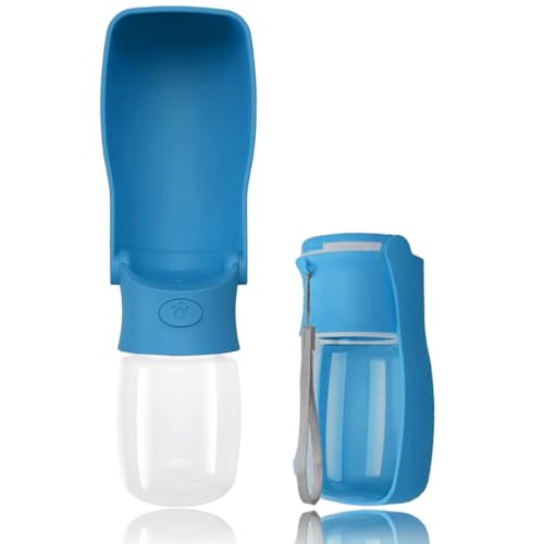 Portable Dog Small Animals Water Bottle for Walking 19 OZ or 12 OZ Pet Water Bottles for Puppy Medium Large Dogs Little Animals Water Dispenser Dog Small Animals Water Bowl - color: Dark Blue, size: 12OZ