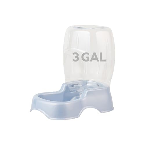 Petmate Pet Cafe Cat and Dog Water Dispenser - Water Bowl for Cats and Dogs, USA Made, 3 GAL, Pearl Ash Blue - color: Pearl Ash Blue, size: 3 GAL
