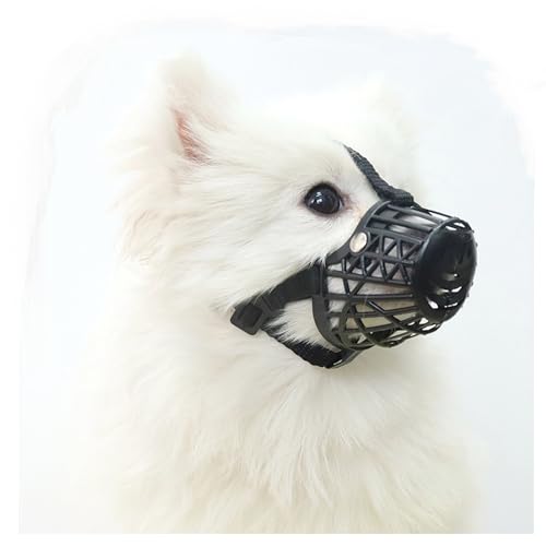 Classic Basket Dog Muzzle,Dog can Pant and Drink,Breathable Adjustable Plastic Muzzle for Small Medium Large Dogs,Prevent Biting Barking and Chewing (Black, 4#M) - color: Black, size: 4#M