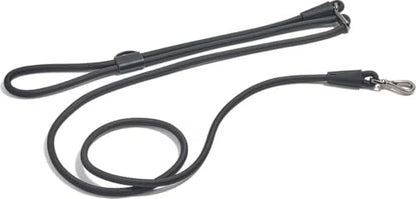 Wild One Hands-Free Adjustable Rope Dog Leash, Standard: 4' to 8.5' Long, .5" Wide, Adjustable for Crossbody, Waist & Handheld, Black - color: Black