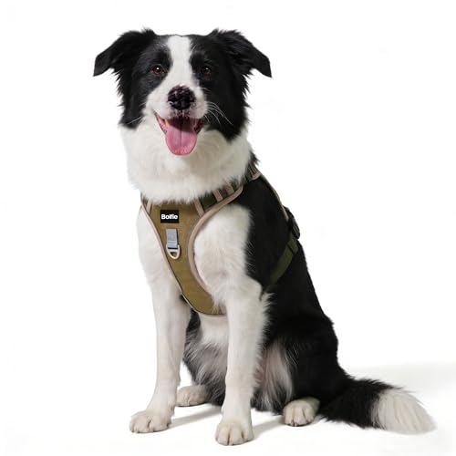 Tactical Dog Harness for Medium Dogs,No Pull Military Dog Vest with Handle,Reflective Heavy Duty Pet Harness for Walking Hiking Training M - size: Medium
