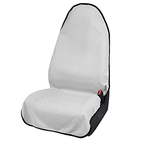 Leader Accessories Towel Bucket Seat Cover Waterproof White Machine Washable for Athletes Running Swimming Boxing Workout Outdoor Sports - color: Towel White 1pcs