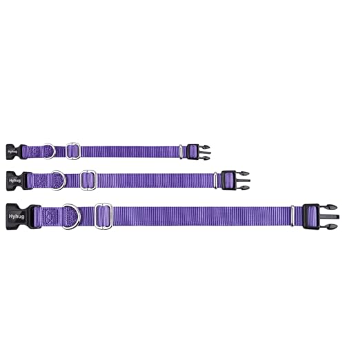 Hyhug Small Dog Collar Quick-Release Purple| Heavy-Duty Nylon Puppy Collar, Adjustable & Durable Pet Supplies for Boy & Girl Dogs (Small, Ultra Violet) - color: Ultra Violet, size: Small