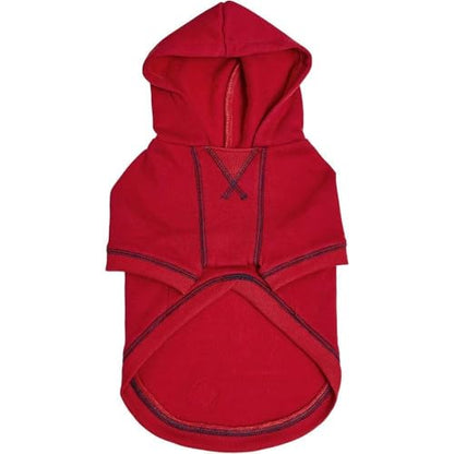 Blueberry Pet Essentials Hoodie – 12″ Soft French Terry Sweatshirt with Hood, Red, Award‑Winning Small‑Dog Jersey - color: Dog Hoodie - Red, size: 12 inch (Pack of 1)