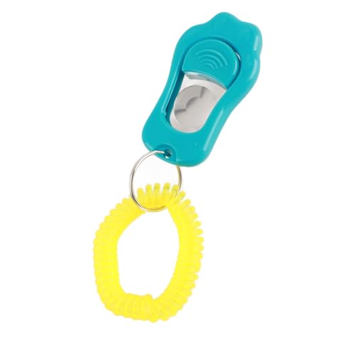Zerodis titleAdjustable 3 Gears Pet Dog Training Clicker Claw Shaped with Wrist Strap for Cats Birds (Sky Blue) - color: Sky Blue