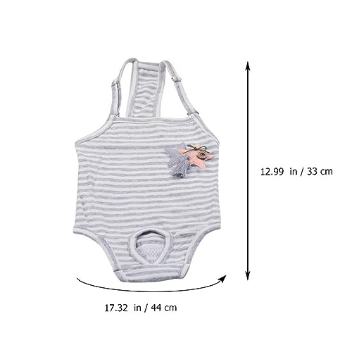 Dog Diapers Panties with Adjustable Suspender, Washable Dog Diaper Jumpsuits Soft Cotton Pantie for Girl Puppy, Reusable Doggies Period Pants, XL