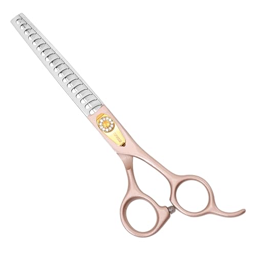 Thinning Shears for Dogs and Cats Pet Grooming Scissors Chunkers Shears 440C Stainless Steel Professional Dog Trimming Scissors 7.5'' (Rose Gold, Chunker) - color: Rose Gold