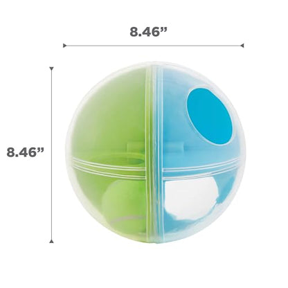 Outward Hound by Nina Ottosson A-Maze Ball Dog Treat Puzzle Ball, Level 2 Intermediate, 8.46" Diameter, Green - color: A-Maze Ball (Blue, Green)